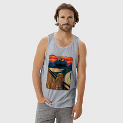 Майка мужская хлопок КОРЖИК КРИК, цвет: меланж — фото 2