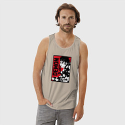 Майка мужская хлопок KIMETSU NO YAIBA, цвет: миндальный — фото 2