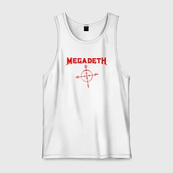 Майка мужская хлопок Megadeth, цвет: белый