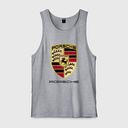Майка мужская хлопок PORSCHE, цвет: меланж