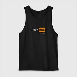 Майка мужская хлопок PornHub premium, цвет: черный