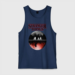Майка мужская хлопок Очень странные дела, цвет: тёмно-синий