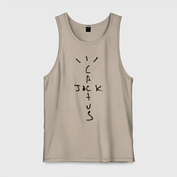 Майка мужская хлопок TRAVIS SCOTT, цвет: миндальный