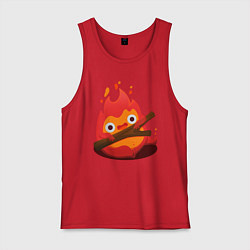 Майка мужская хлопок Calcifer, цвет: красный