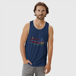 Майка мужская хлопок Titty Twister, цвет: тёмно-синий — фото 2