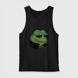 Майка мужская хлопок Pepe в очках EZ, цвет: черный