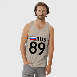 Майка мужская хлопок RUS 89, цвет: миндальный — фото 2
