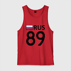 Майка мужская хлопок RUS 89, цвет: красный