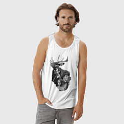 Майка мужская хлопок Hannibal, цвет: белый — фото 2