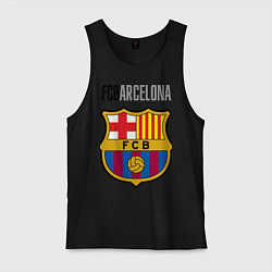 Майка мужская хлопок Barcelona FC, цвет: черный