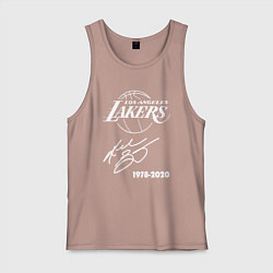 Майка мужская хлопок КОБИ БРАЙАНТ АВТОГРАФ, цвет: пыльно-розовый