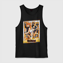 Майка мужская хлопок Haikyuu Haikyu Haikuu, цвет: черный