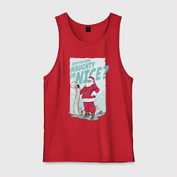 Мужская майка Санта со списком плохишей