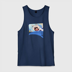 Майка мужская хлопок Aqua, цвет: тёмно-синий