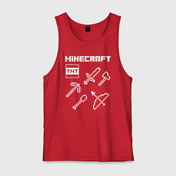 Майка мужская хлопок Minecraft, цвет: красный