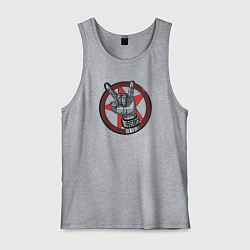 Майка мужская хлопок Johnny Silverhand 01, цвет: меланж