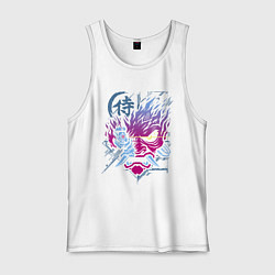 Майка мужская хлопок Cyberpunk 2077 Геометрия, цвет: белый