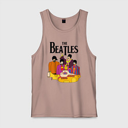 Майка мужская хлопок THE BEATLES, цвет: пыльно-розовый