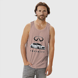 Майка мужская хлопок Infinfity Car, цвет: пыльно-розовый — фото 2