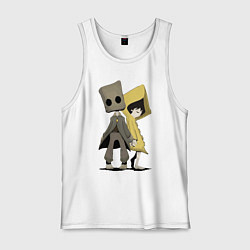 Майка мужская хлопок Little Nightmares, цвет: белый