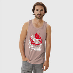 Майка мужская хлопок Cyberpunk 2077 SAMURAI, цвет: пыльно-розовый — фото 2