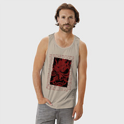 Майка мужская хлопок Cyberpunk 2077 SAMURAI, цвет: миндальный — фото 2