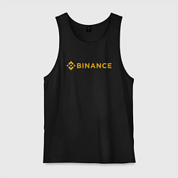 Майка мужская хлопок BINANCE БИНАНС БИРЖА, цвет: черный