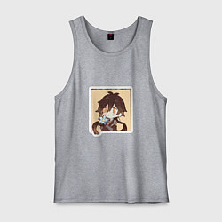 Майка мужская хлопок Чжун Ли, цвет: меланж