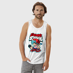 Майка мужская хлопок Friday Night Funkin, цвет: белый — фото 2