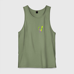 Майка мужская хлопок Скейт треск, цвет: авокадо