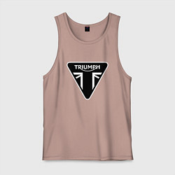 Майка мужская хлопок Triumph Мото Лого Z, цвет: пыльно-розовый