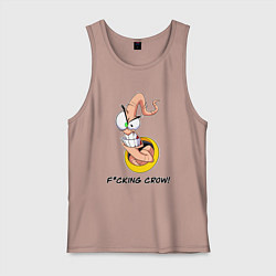 Майка мужская хлопок Червяк Джимм, цвет: пыльно-розовый