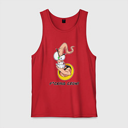 Майка мужская хлопок Червяк Джимм, цвет: красный