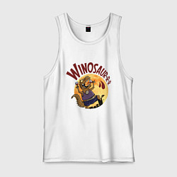 Майка мужская хлопок Винозавр, цвет: белый