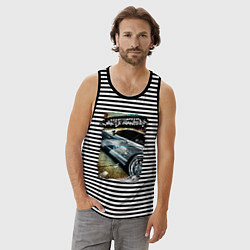 Майка мужская хлопок Need for Speed Most Wanted, цвет: черная тельняшка — фото 2