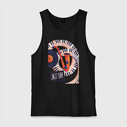 Майка мужская хлопок Джаз, цвет: черный