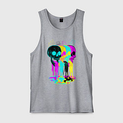 Мужская майка 4 ЧЕРЕПА SKULLS NEON