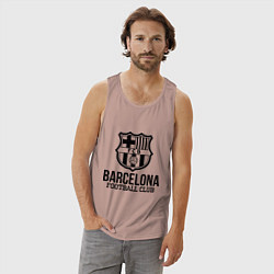 Майка мужская хлопок Barcelona FC, цвет: пыльно-розовый — фото 2