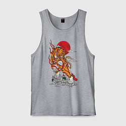 Майка мужская хлопок Тигр, цвет: меланж