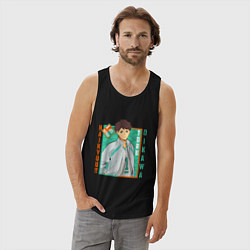 Майка мужская хлопок ТООРУ ОЙКАВА OIKAWA TORU, цвет: черный — фото 2