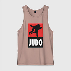 Майка мужская хлопок Judo, цвет: пыльно-розовый