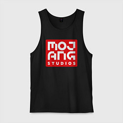 Майка мужская хлопок Mojang Studios, цвет: черный