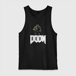 Майка мужская хлопок Doom 2016, цвет: черный