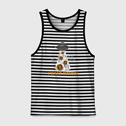 Майка мужская хлопок Я хочу биткоин, цвет: черная тельняшка