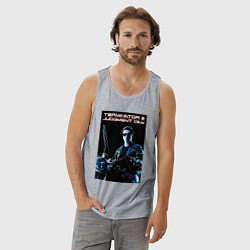 Майка мужская хлопок Арнольд Шварценеггер, цвет: меланж — фото 2