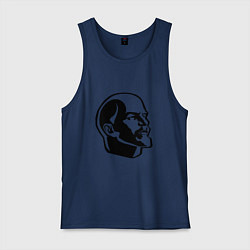 Майка мужская хлопок Ленин Владимир Ильич, цвет: тёмно-синий