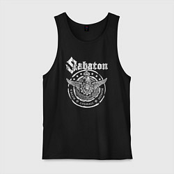 Мужская майка Белый логотип Sabaton