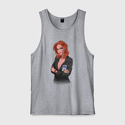 Майка мужская хлопок Dana Scully X-Files, цвет: меланж