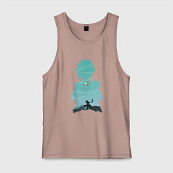 Майка мужская хлопок Xiao Сяо, цвет: пыльно-розовый