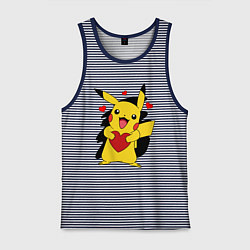 Мужская майка ПИКАЧУ И СЕРДЕЧКО POKENON PIKACHU LOVE